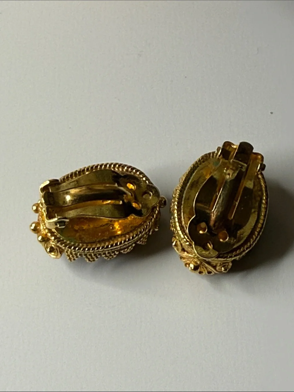 Vintage MMA Carnelian Bead Necklace earring Gold plate Scarab Egyptian revival⭐️ - Picture 8 of 17